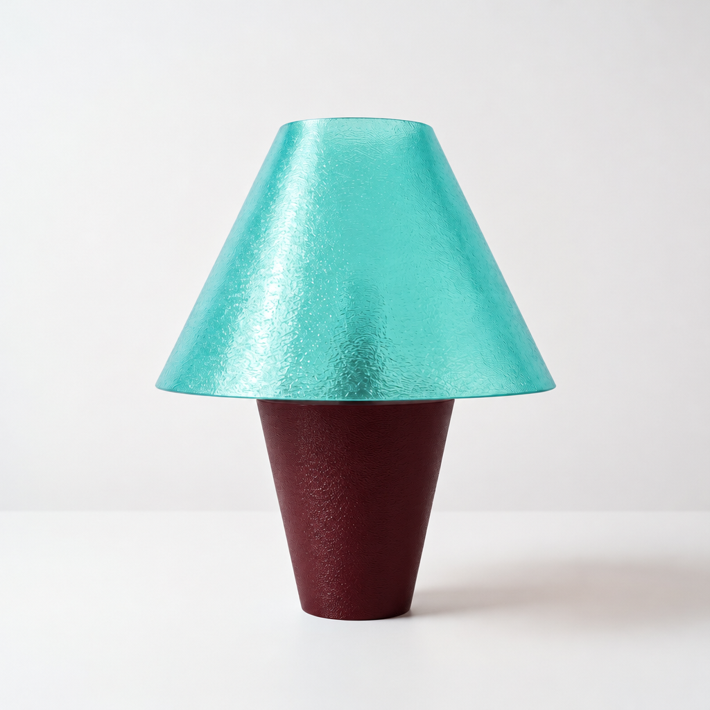 Zephyrome Lamp - Black Cherry base, Astro Aqua shade