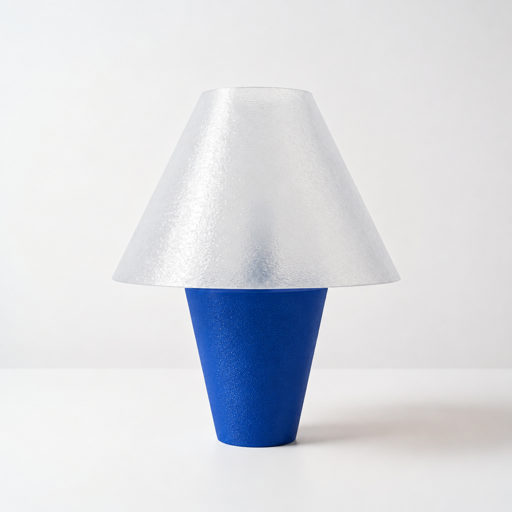 Zephyrome Lamp - Blue base, Lunar Clear Frost shade