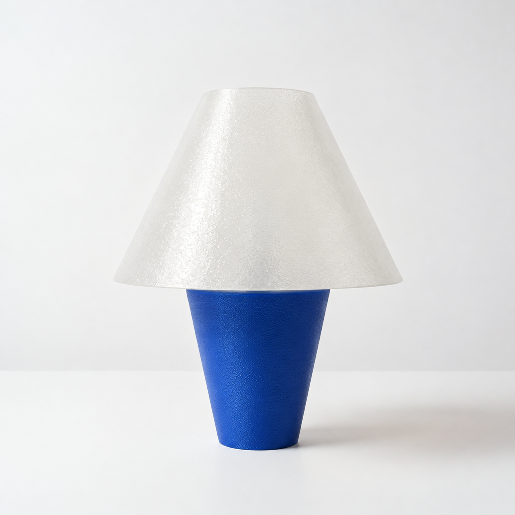 Zephyrome Lamp - Blue base, White shade