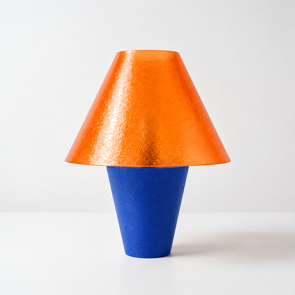 Zephyrome Lamp - Blue base, Supernova Orange shade
