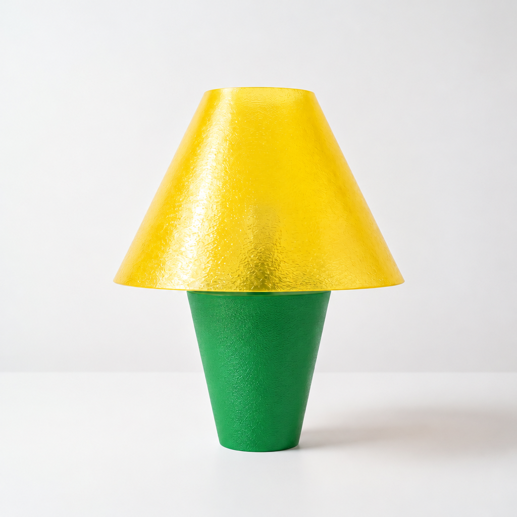 Zephyrome Lamp - Green base, Solar Flare Yellow shade