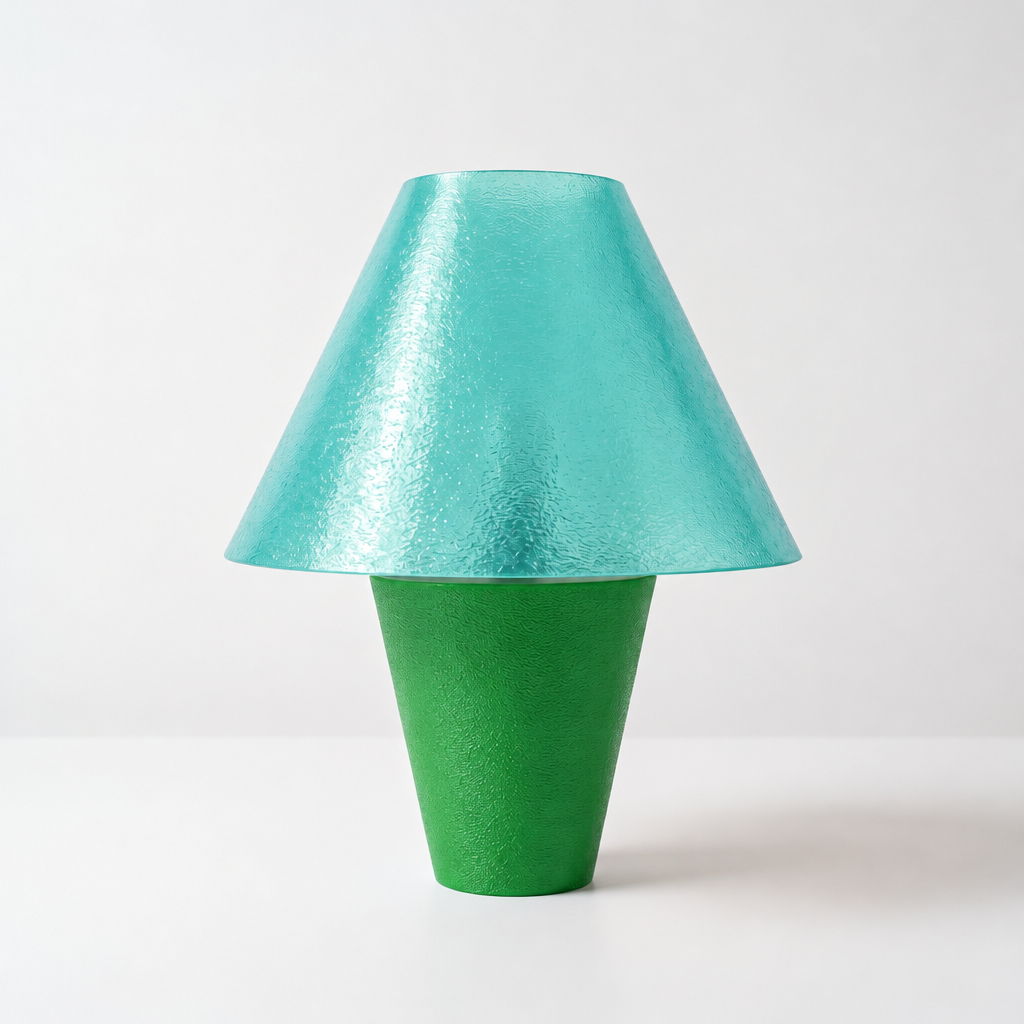 Zephyrome Lamp - Green base, Astro Aqua shade