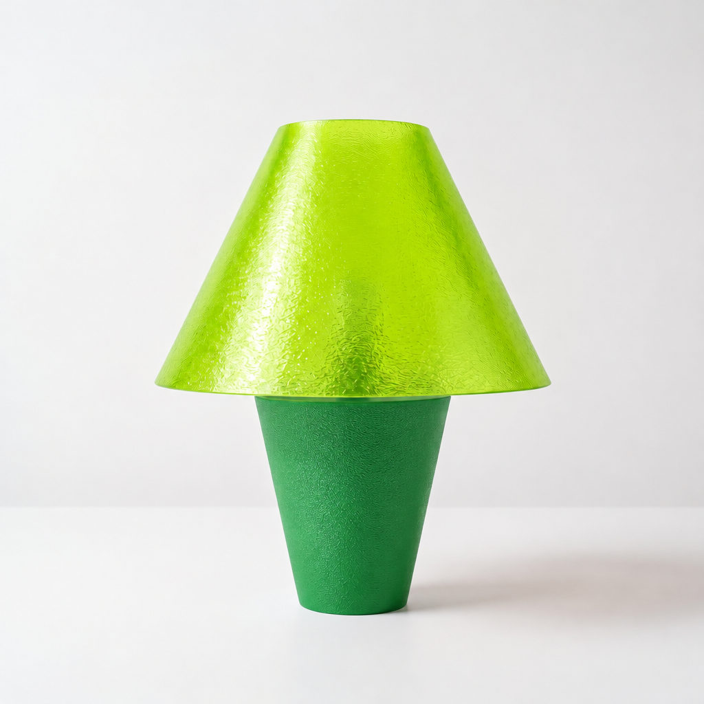 Zephyrome Lamp - Green base, Radioactive Lime shade