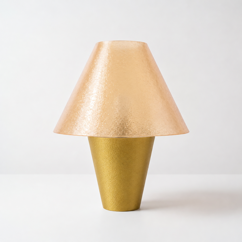 Zephyrome Lamp - Gold base, Stardust Champagne shade