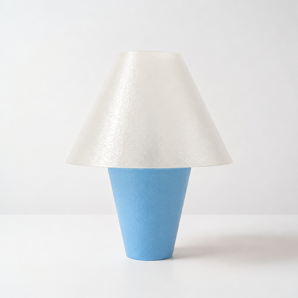Zephyrome Lamp - Light Blue base, White shade