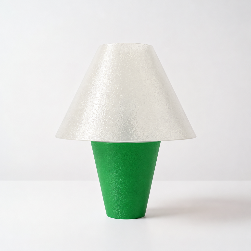 Zephyrome Lamp - Green base, White shade