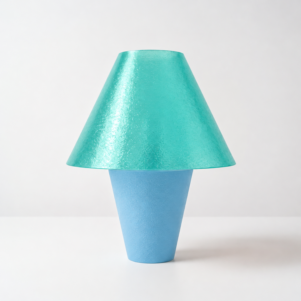 Zephyrome Lamp - Light Blue base, Astro Aqua shade