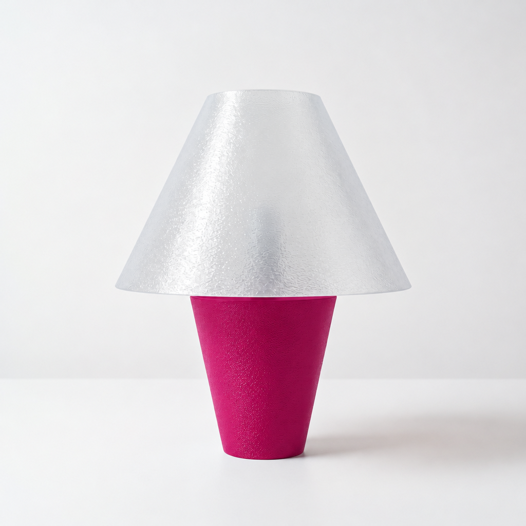 Zephyrome Lamp - Magenta base, Lunar Clear Frost shade