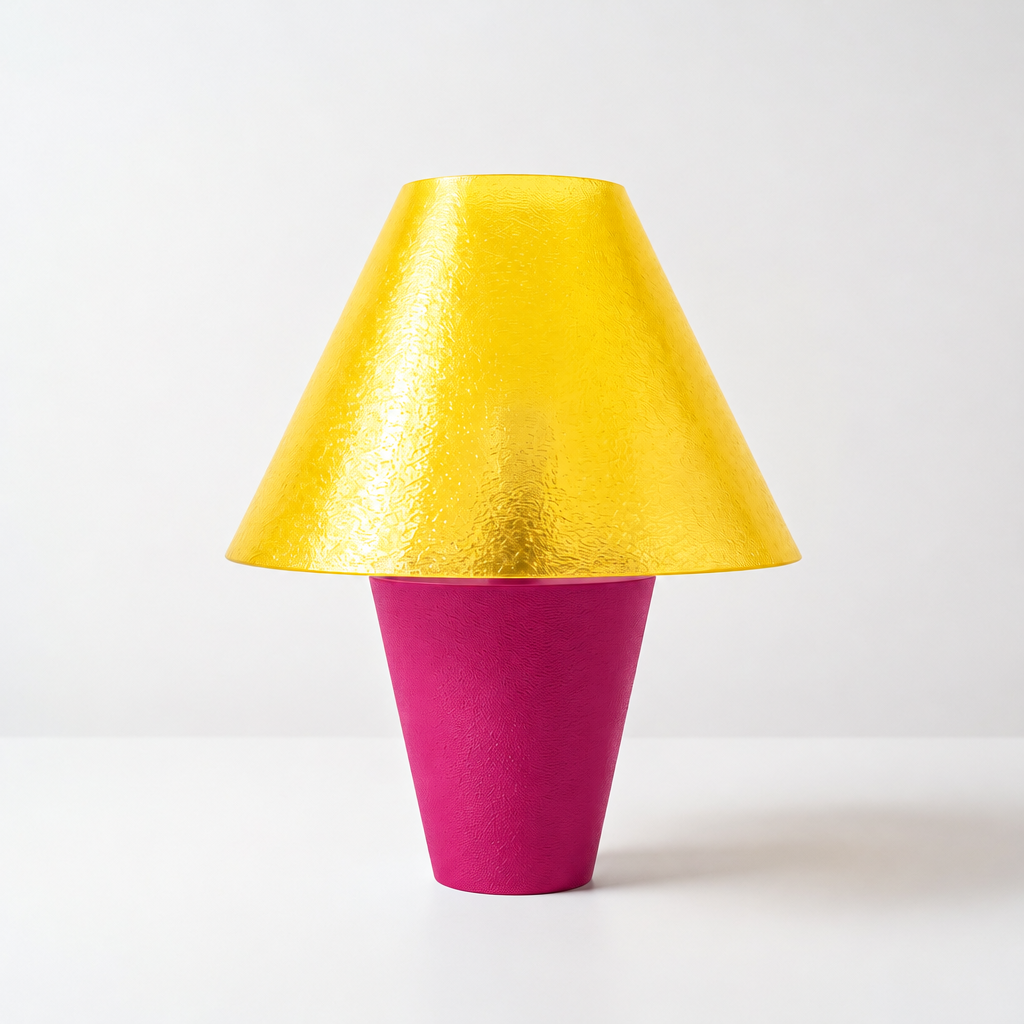 Zephyrome Lamp - Magenta base, Solar Flare Yellow shade