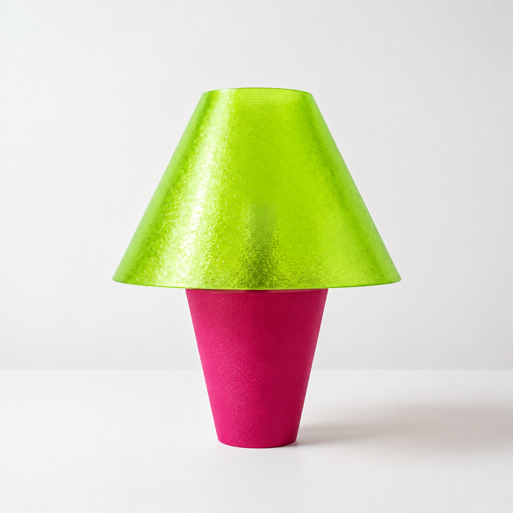 Zephyrome Lamp - Magenta base, Radioactive Lime shade