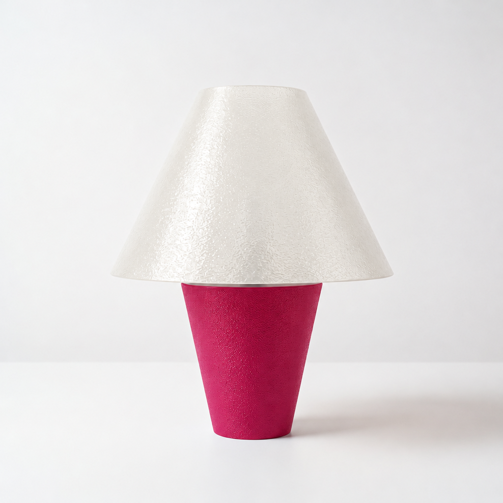 Zephyrome Lamp - Magenta base, White shade