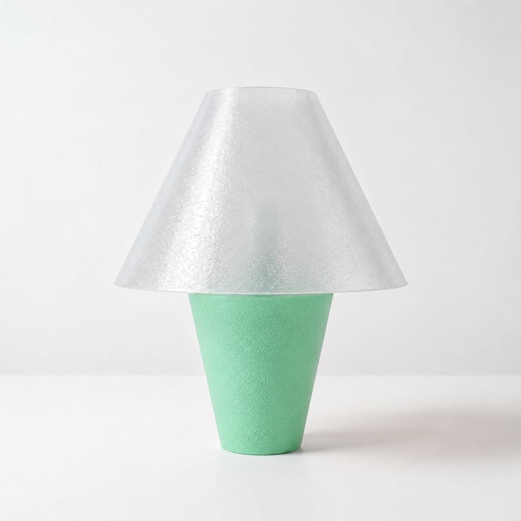 Zephyrome Lamp - Mint base, Lunar Clear Frost shade