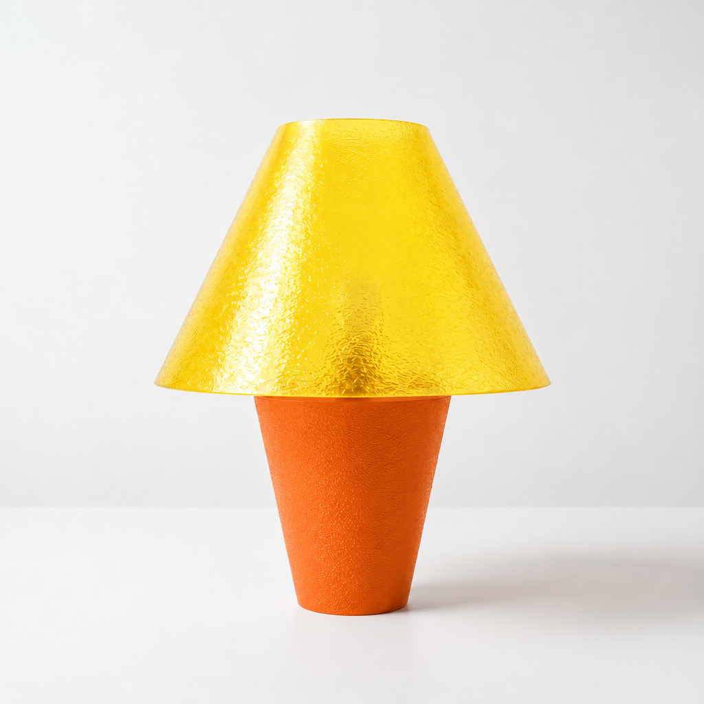 Zephyrome Lamp - Orange base, Solar Flare Yellow shade