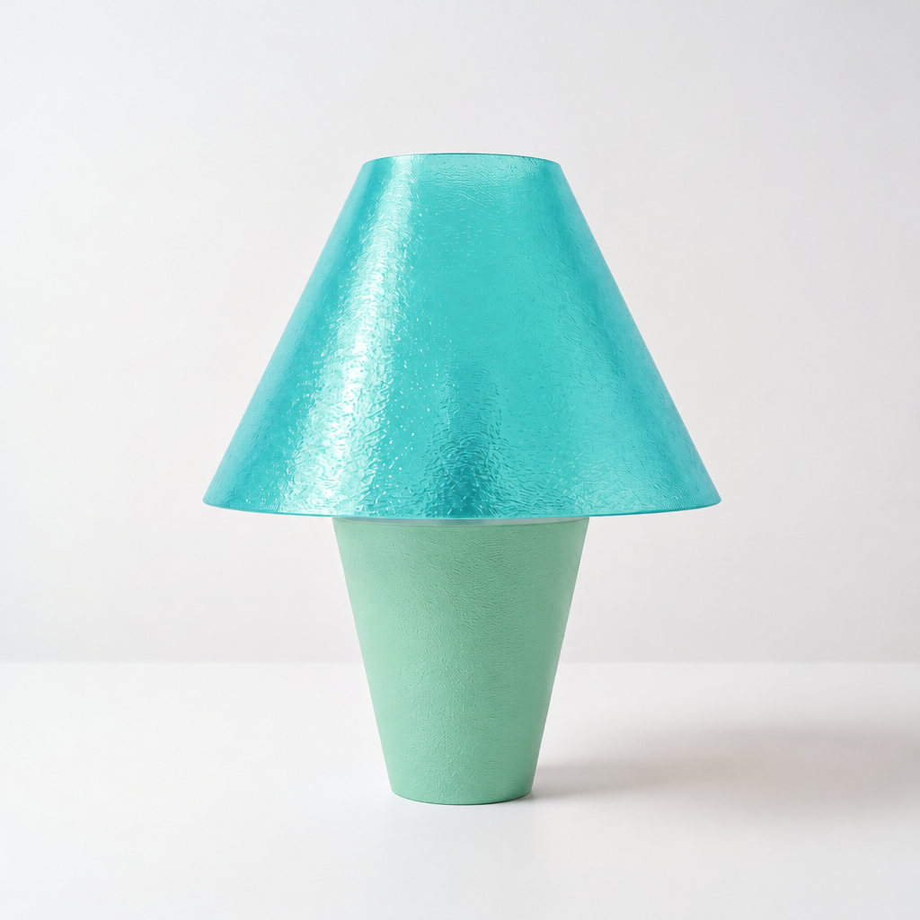 Zephyrome Lamp - Mint base, Astro Aqua shade
