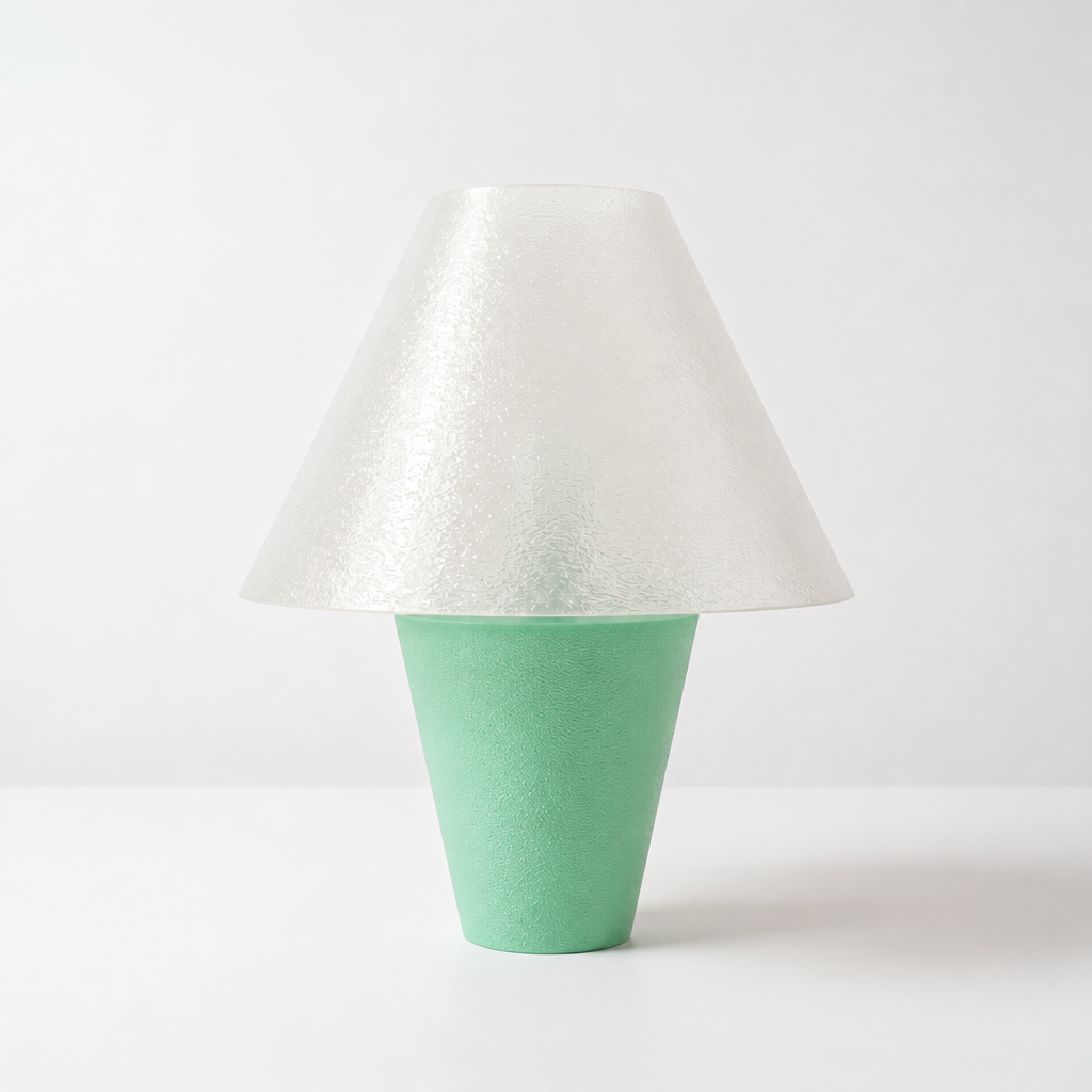 Zephyrome Lamp - Mint base, White shade