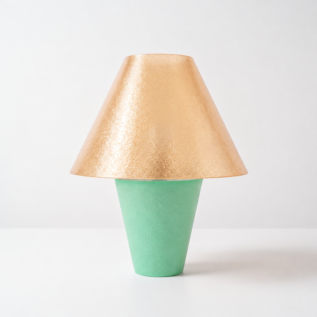 Zephyrome Lamp - Mint base, Stardust Champagne shade