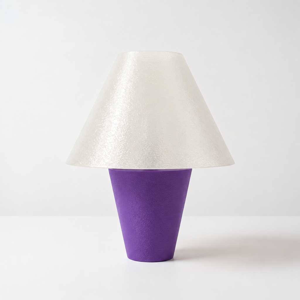 Zephyrome Lamp - Purple base, White shade