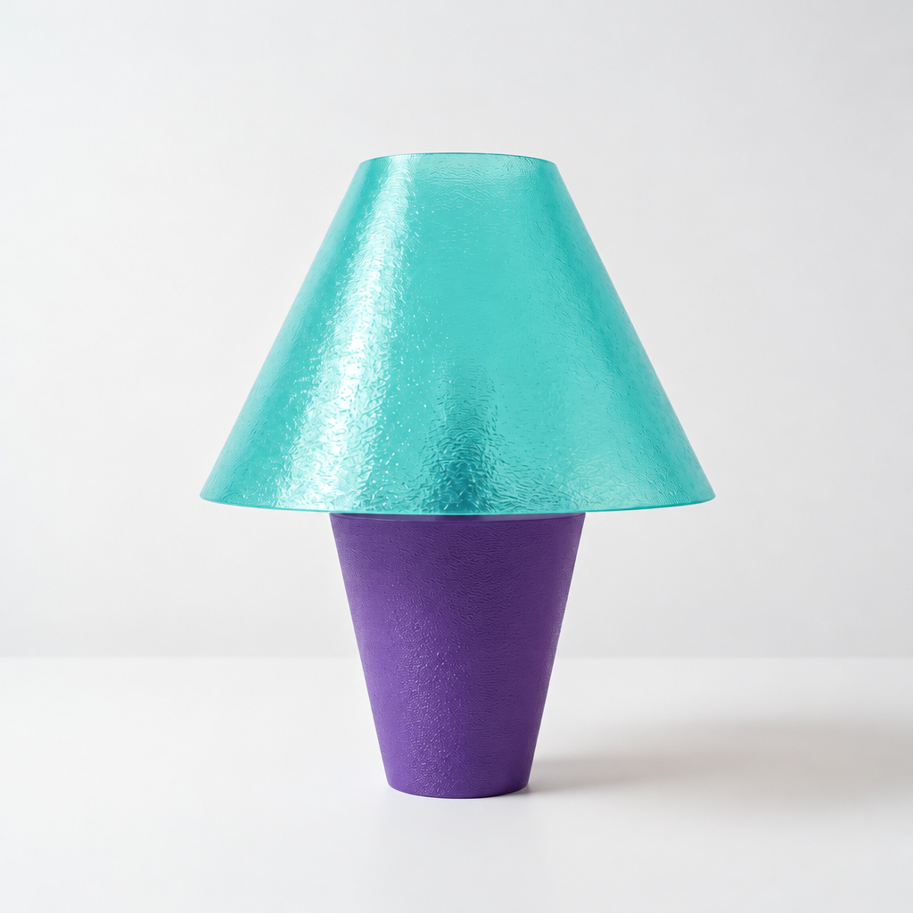 Zephyrome Lamp - Purple base, Astro Aqua shade