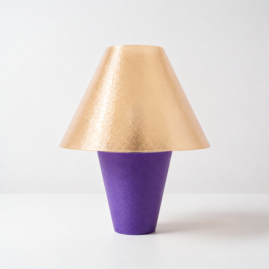 Zephyrome Lamp - Purple base, Stardust Champagne shade