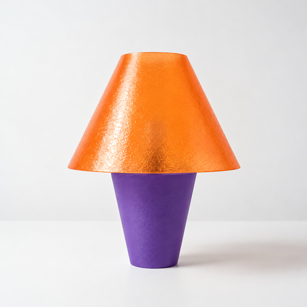 Zephyrome Lamp - Purple base, Supernova Orange shade