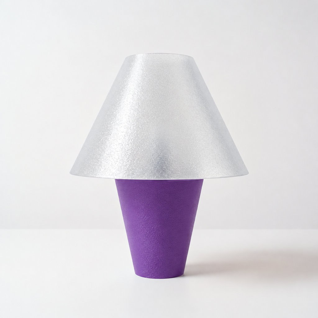 Zephyrome Lamp - Purple base, Lunar Clear Frost shade