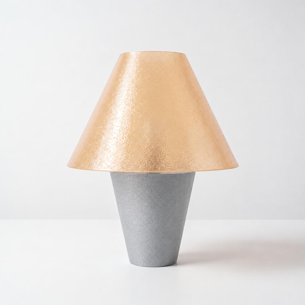 Zephyrome Lamp - Silver base, Stardust Champagne shade
