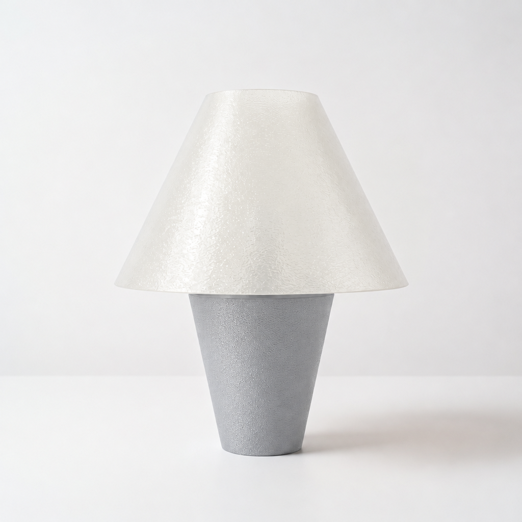 Zephyrome Lamp - Silver base, White shade