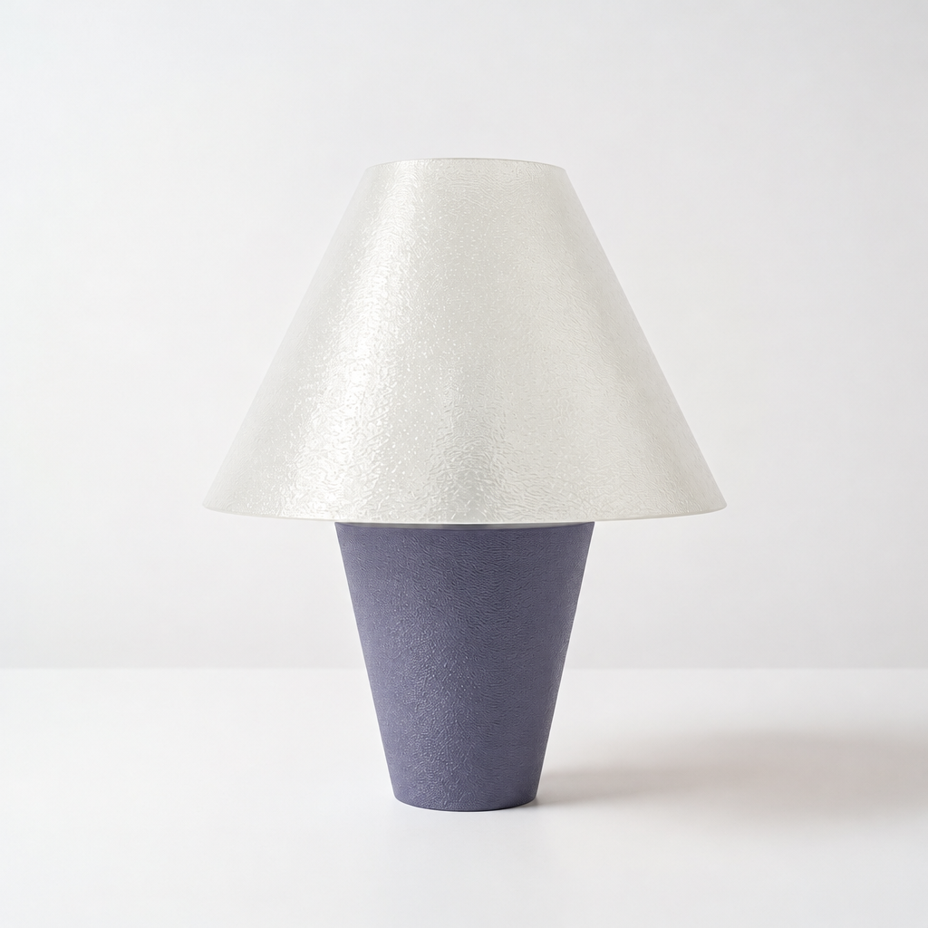 Zephyrome Lamp - Titanium base, White shade