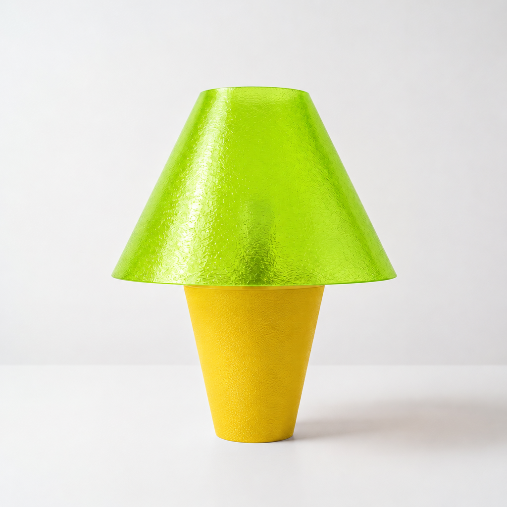 Zephyrome Lamp - Yellow base, Radioactive Lime shade