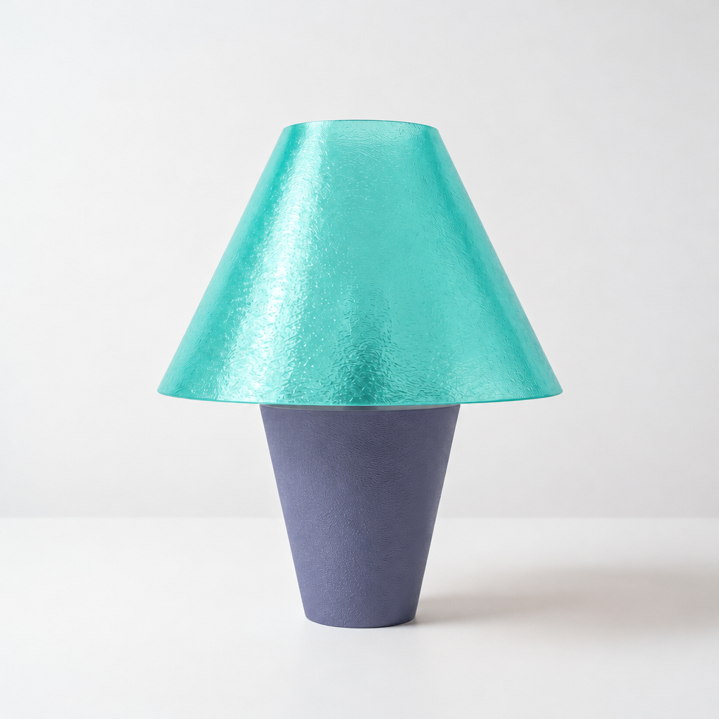 Zephyrome Lamp - Titanium base, Astro Aqua shade