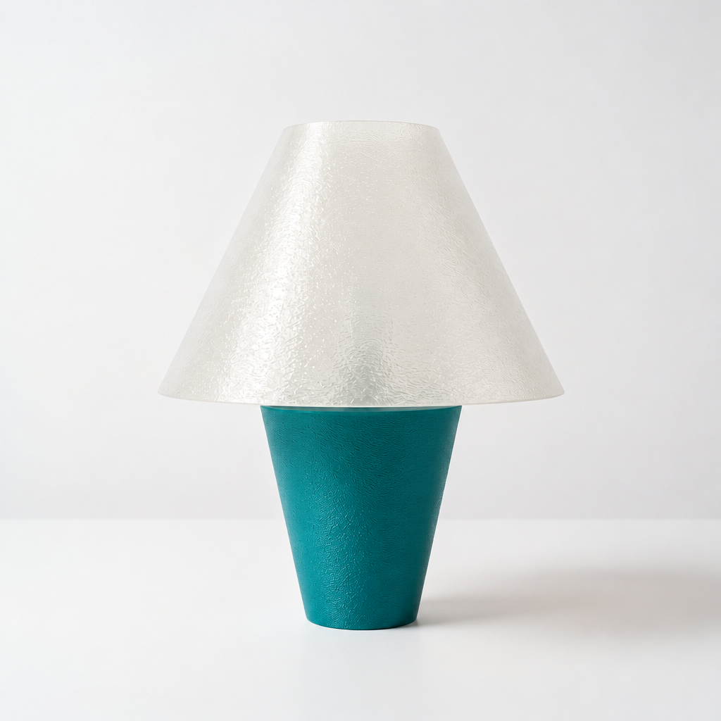 Zephyrome Lamp - Teal base, White shade