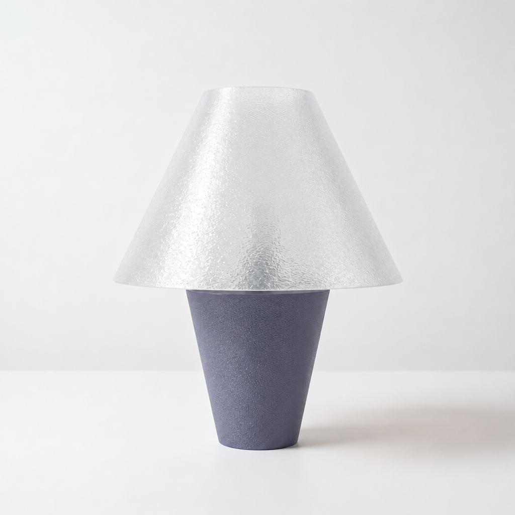 Zephyrome Lamp - Titanium base, Lunar Clear Frost shade