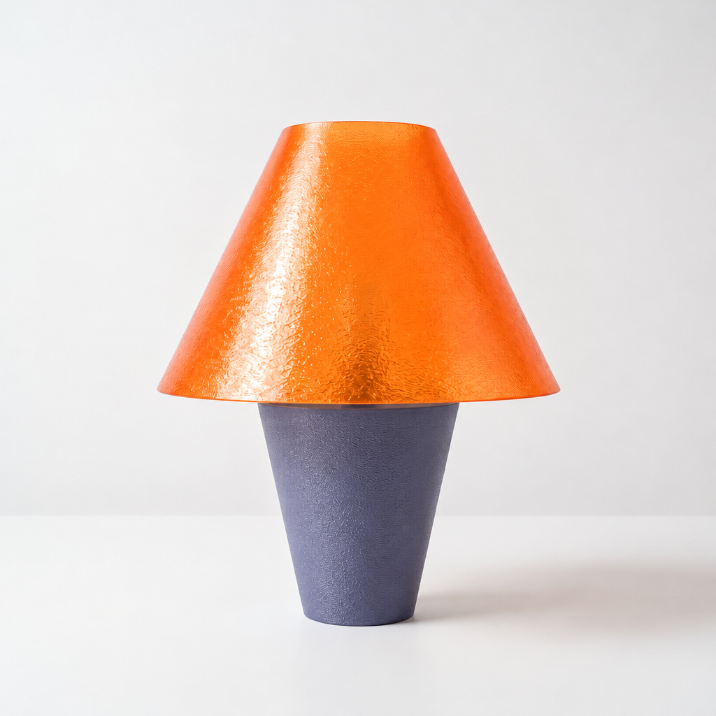 Zephyrome Lamp - Titanium base, Supernova Orange shade