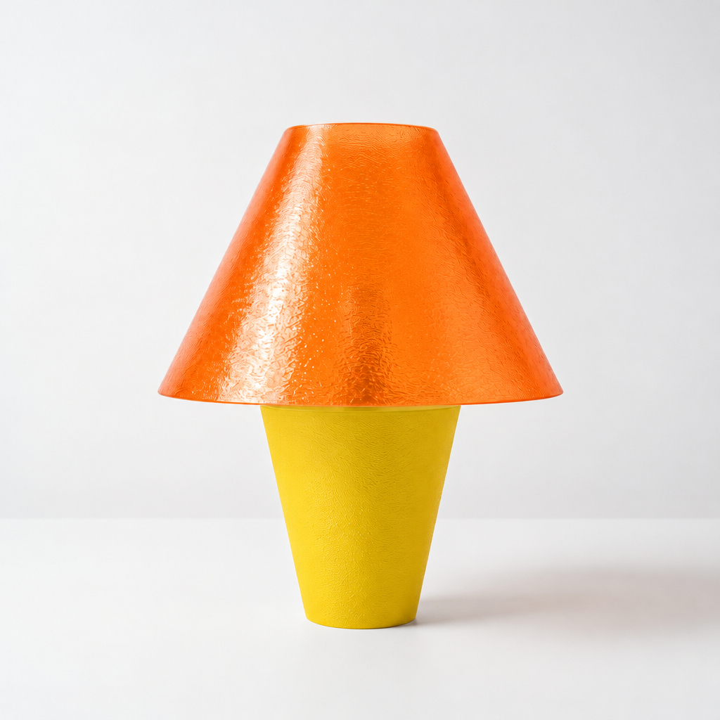 Zephyrome Lamp - Yellow base, Supernova Orange shade