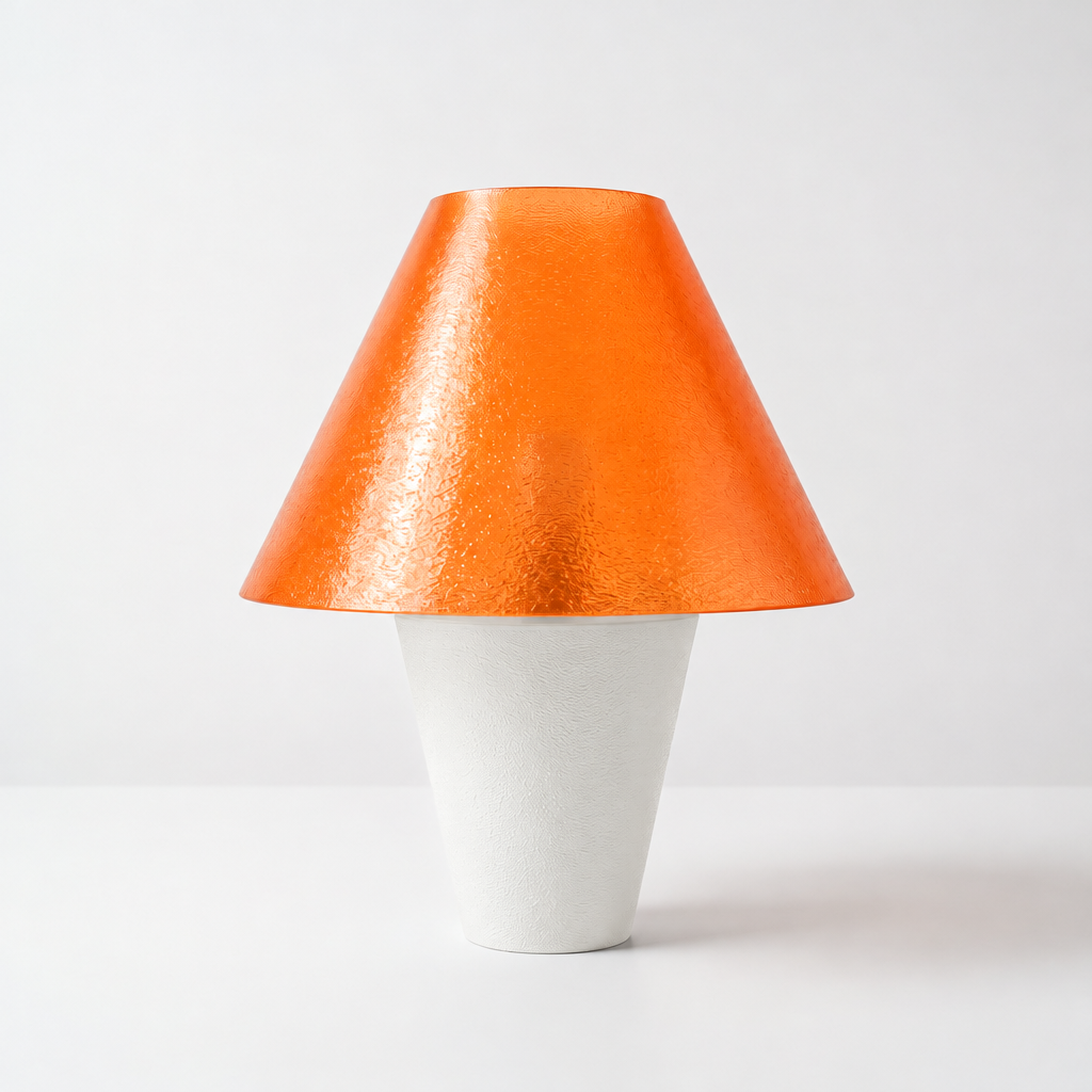 Zephyrome Lamp - White base, Supernova Orange shade