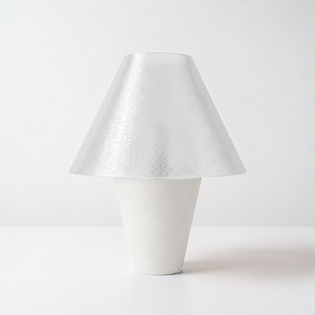 Zephyrome Lamp - White base, Lunar Clear Frost shade