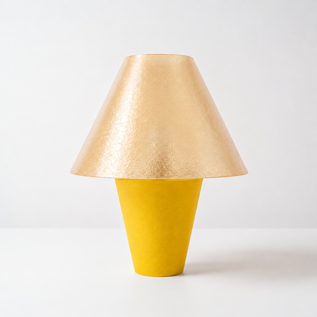 Zephyrome Lamp - Yellow base, Stardust Champagne shade