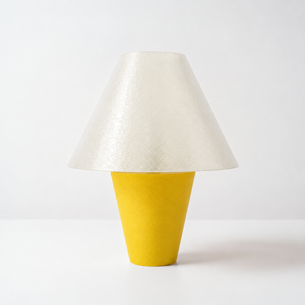 Zephyrome Lamp - Yellow base, White shade