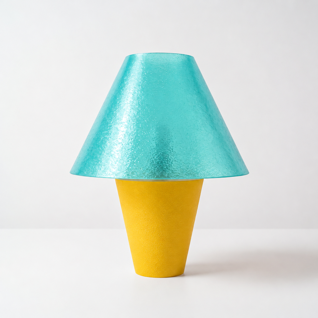 Zephyrome Lamp - Yellow base, Astro Aqua shade