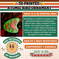 Retro Atomic Bird Tree Ornament