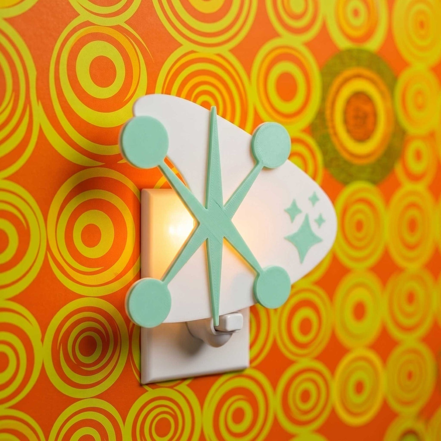 Jacks & Starbursts Mid Century Modern Night Light