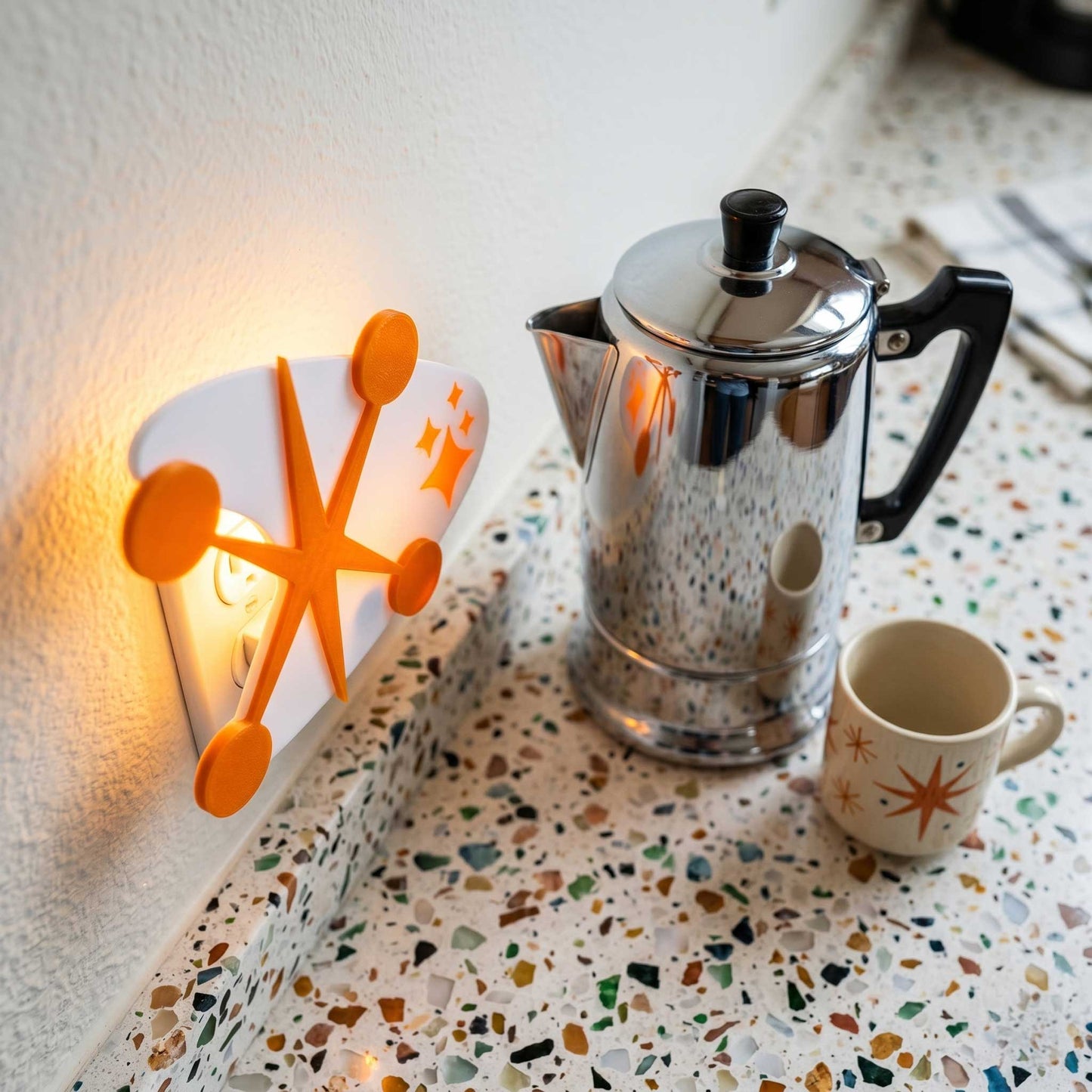 Jacks & Starbursts Mid Century Modern Night Light