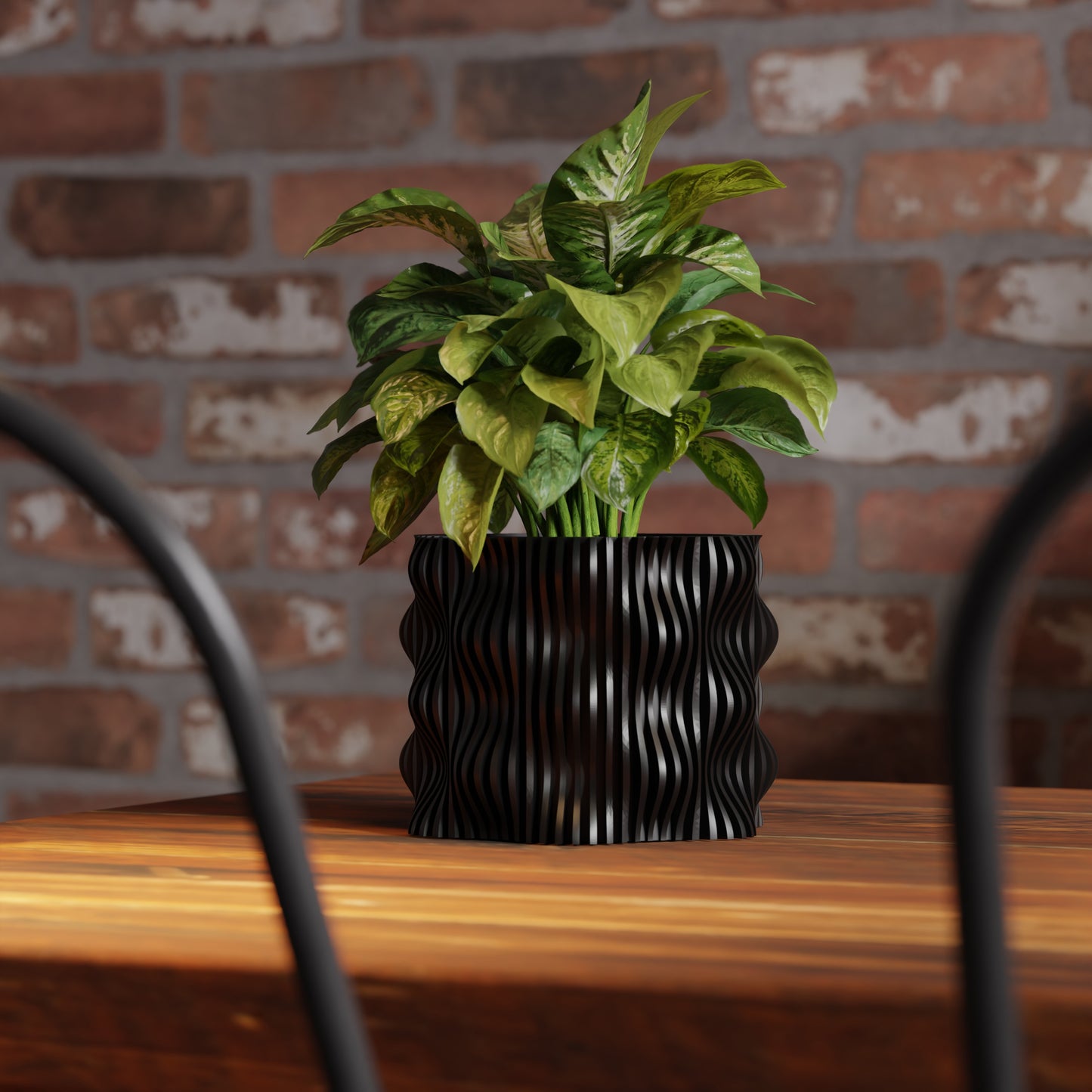 Joxel Space Age Retro Wavy Planter