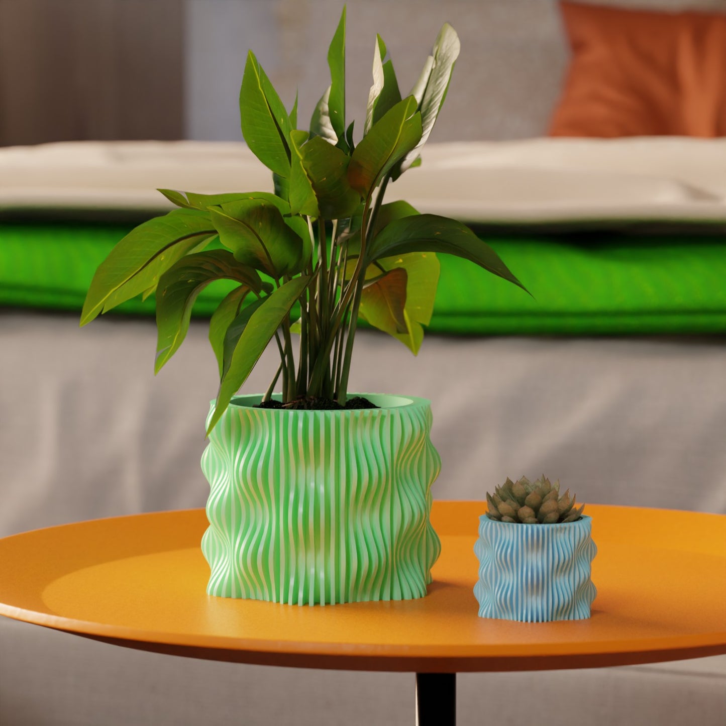 Joxel Space Age Retro Wavy Planter