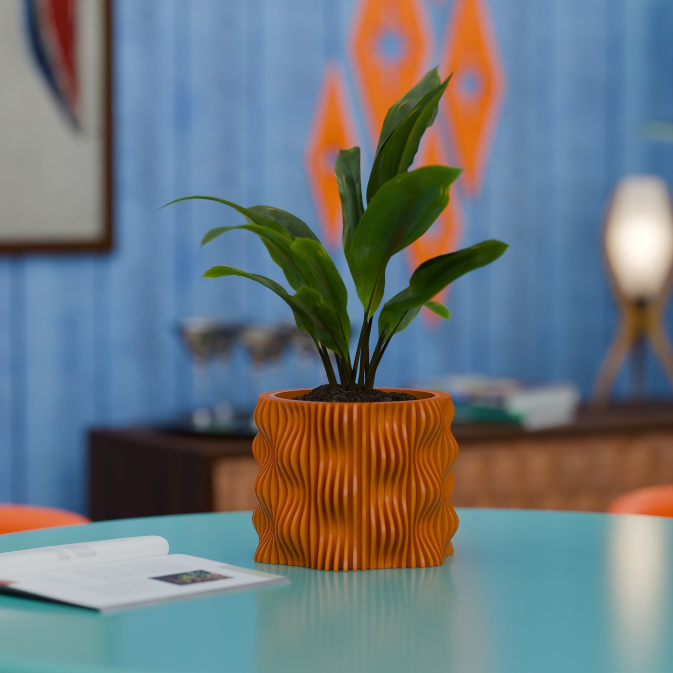 Joxel Space Age Retro Wavy Planter