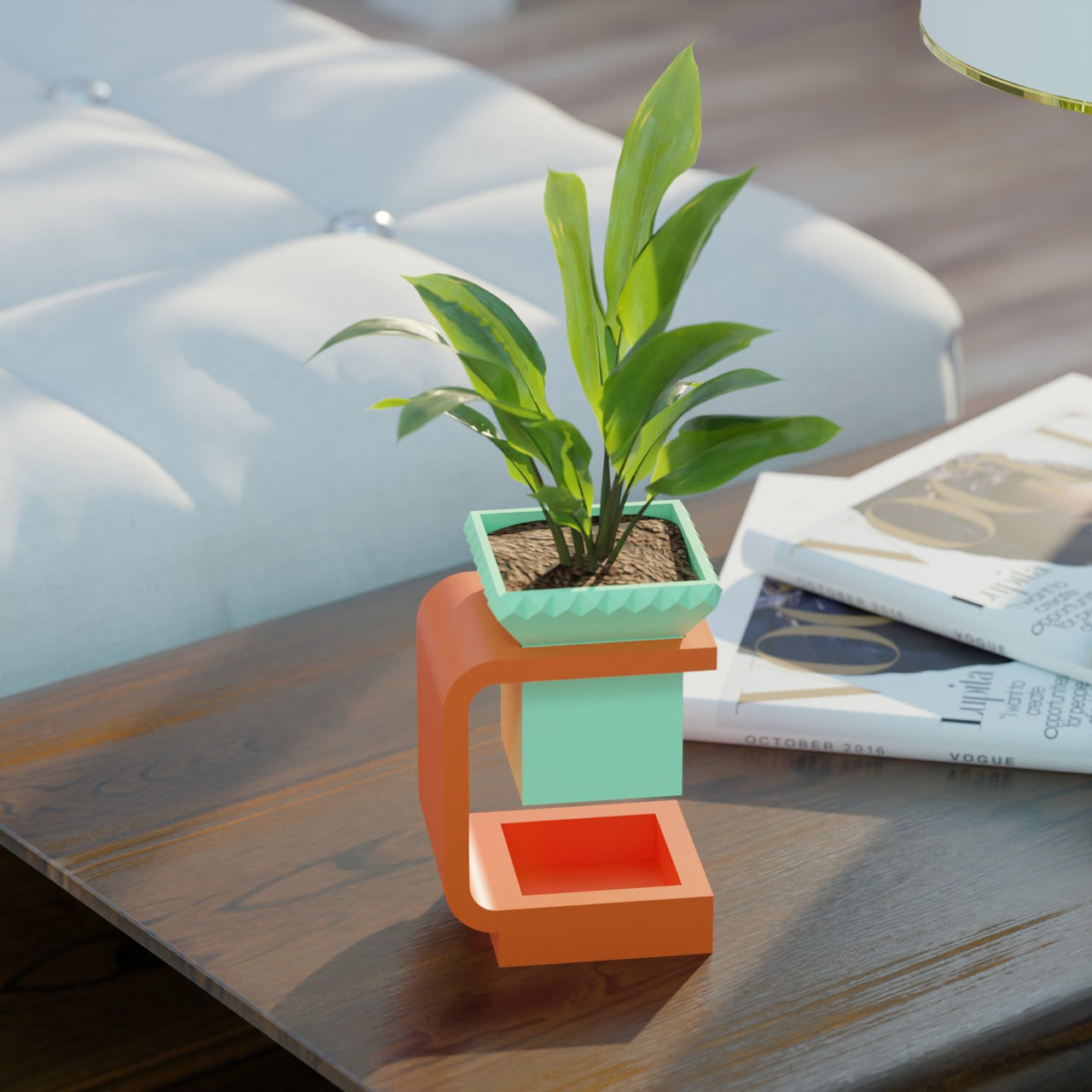 The Lunara Space Age Mid Century Modern Planter Levitating Illusion