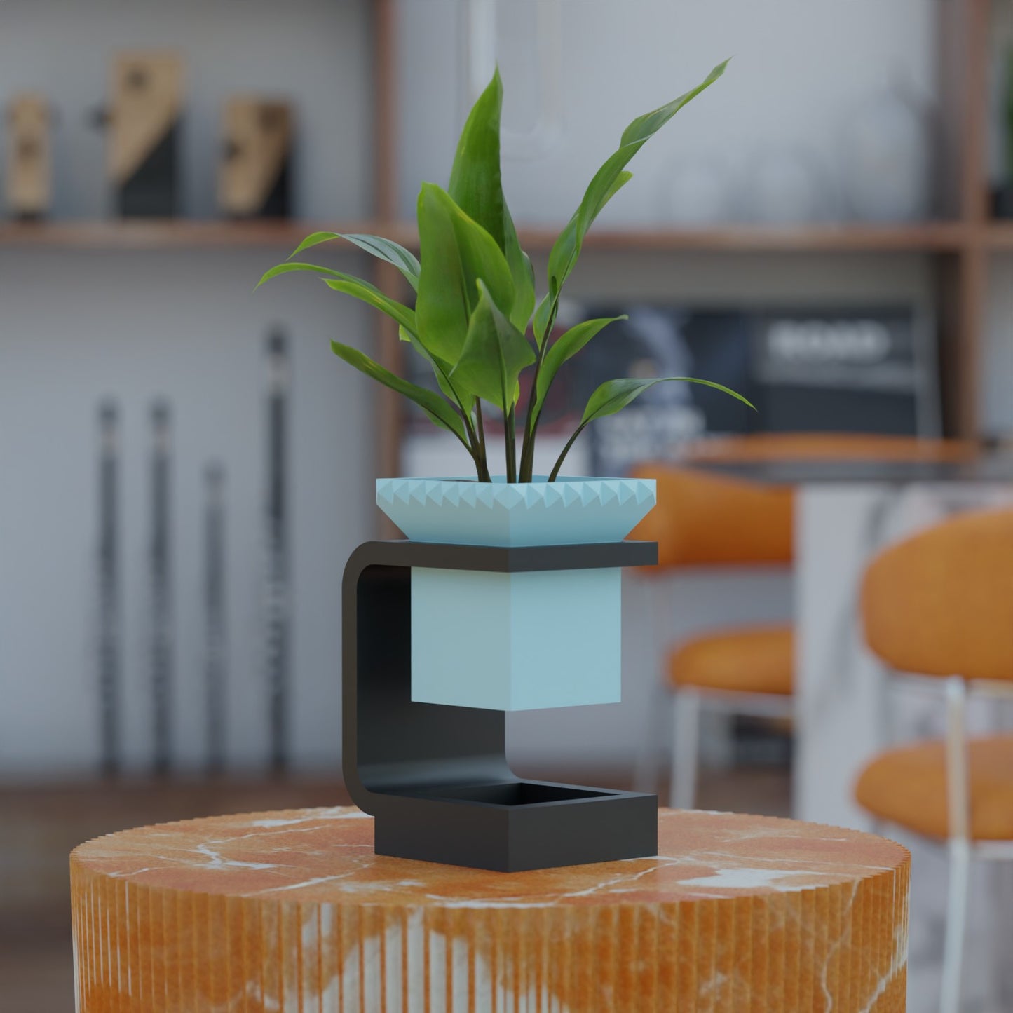 The Lunara Space Age Mid Century Modern Planter Levitating Illusion