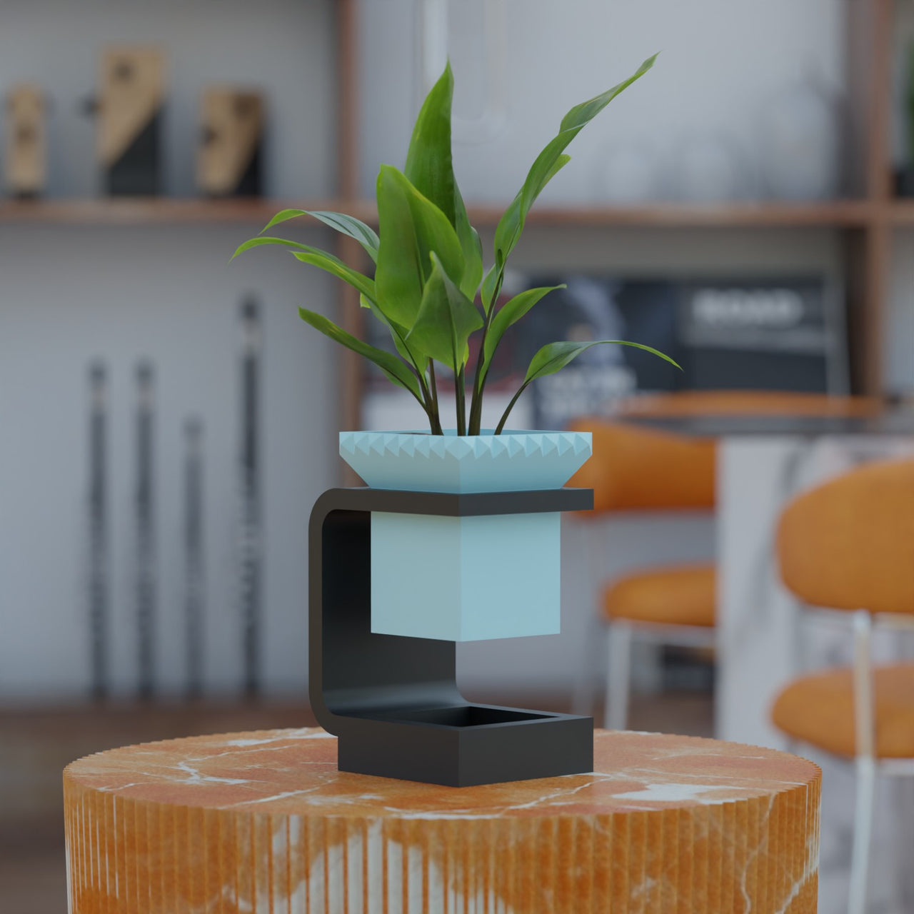 The Lunara Space Age Mid Century Modern Planter Levitating Illusion