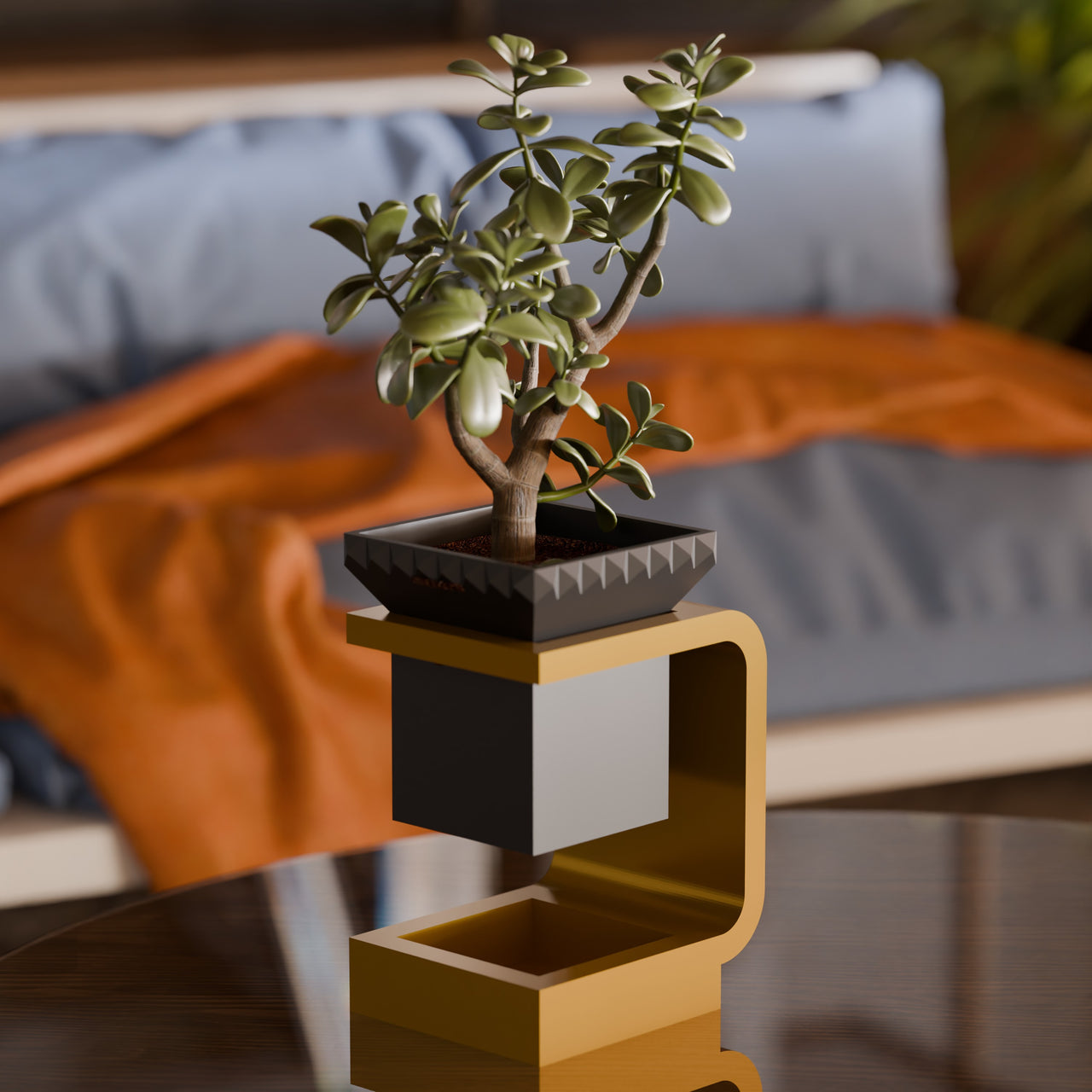 The Lunara Space Age Mid Century Modern Planter Levitating Illusion