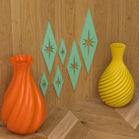 Mini Mid-Century Modern Diamonds Wall Decor Set of 6